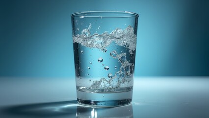 Still life light and shadow image of a water cup
