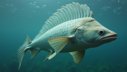 Picture of a big fish swimming in the water