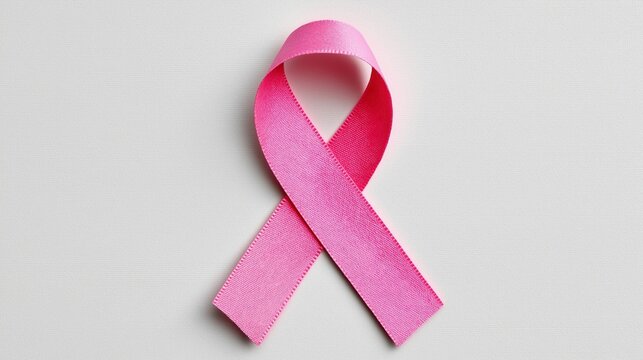 Pink ribbon for breast cancer awareness - Powered by Adobe