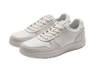Stylish White Sneakers on a Transparent Background