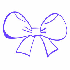 Purple Decorative Ribbon Bow Graphic sticker