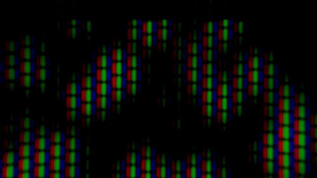 Close-Up View of RGB Subpixel Matrix in Display Technology