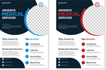 Clean and Professional Hospital Flyer for Medical Services.