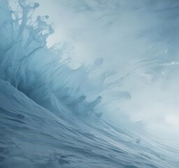 Obraz premium Subtle blue watercolor wash, ethereal ocean texture, texture, paint