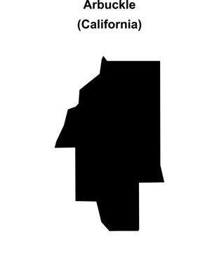 Arbuckle (California) blank outline map