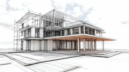 Modern House Architectural 3D Rendering