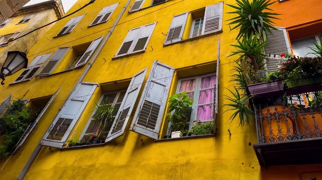 Streets of the world capital of perfumery Grasse, Provence, Alps, Cote d'Azur France February 26, 2025. High quality 4k footage