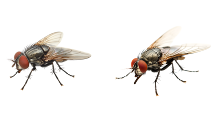 Fly on transparent background.