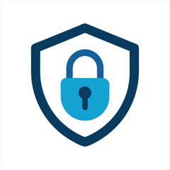 Lock Icon Cyber Security Logo Silhouette Vector Design
