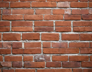  brick wall background with copy text space, Old red brick wall background, wide panorama of masonry.