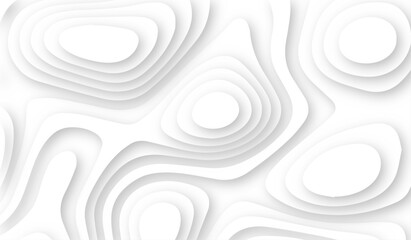 Abstract White paper cut background with lines.3d realistic papercut decoration textured with wavy layers. geometric background overlap layer.