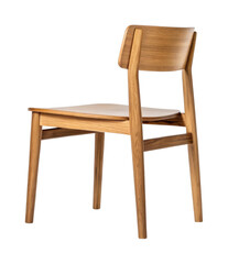 Fototapeta premium PNG Minimalist wooden chair with simple design and elegant finish