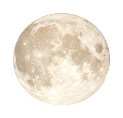 Naklejka premium PNG Bright full moon with detailed surface features