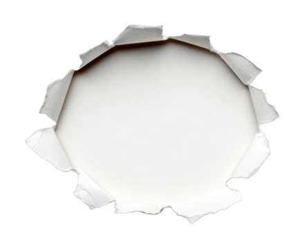PNG Torn paper circle opening with white center