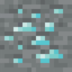 Pixel art diamond ore texture icon 