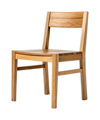 PNG Natural wooden dining chair with minimalist design