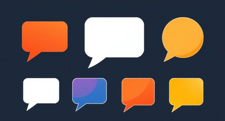 speech bubble vector set ,speech bubble illustration set ,peech, bubble, vector, set, illustration, talk, chat, message, comic, dialog, balloon, communication, 