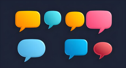 speech bubble vector set ,speech bubble illustration set ,peech, bubble, vector, set, illustration, talk, chat, message, comic, dialog, balloon, communication, 