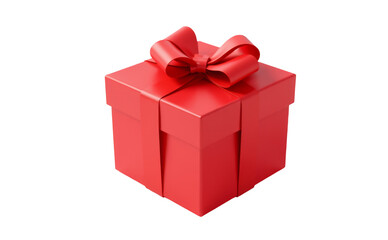 Obraz premium Red Christmas Gift Isolated, PNG 