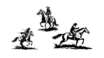 vector illustration of a horse rider
