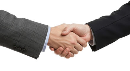 Businessman Handshake, Isolated on Transparent PNG Background