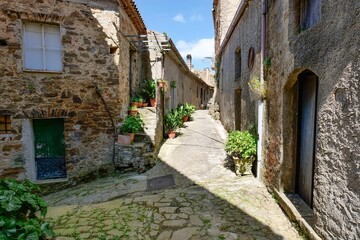 Fototapeta premium The village of Lustra in Campania, Italy.