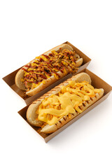Combo box with two hot wraps on white background