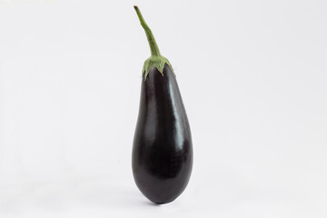 Fresh Eggplant on White Background