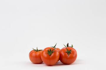 Fresh Large Tomatoes on White Background
