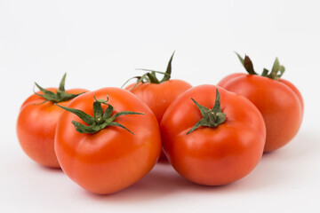 Fresh Large Tomatoes on White Background
