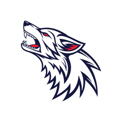 wolf head tattoo icon vector illustration