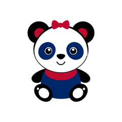 teddy bear with a heart vector art illustration