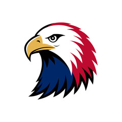 american eagle head vector art illustration
