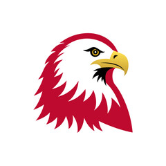american eagle head vector art illustration
