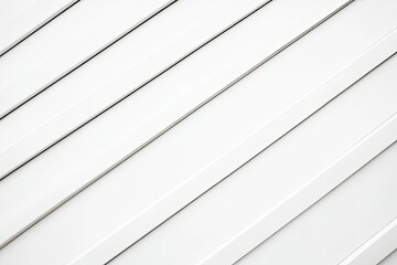 Fototapeta premium Diagonal white paneling. Close-up view of structured surface