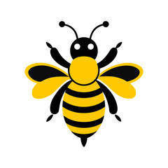 bee and honey vector art illustration