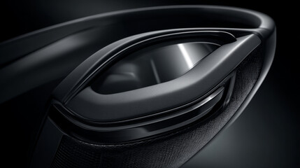 Naklejka premium Close-up of a sleek modern car detail showcasing advanced design and craftsmanship.