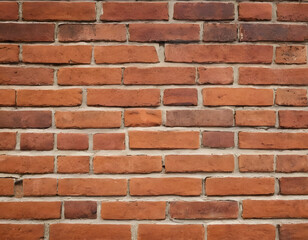Obraz premium brick wall background with copy text space, Old red brick wall background, wide panorama of masonry.