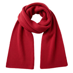 Red Silk Scarf isolated on transparent background, Scarf Fabric PNG 