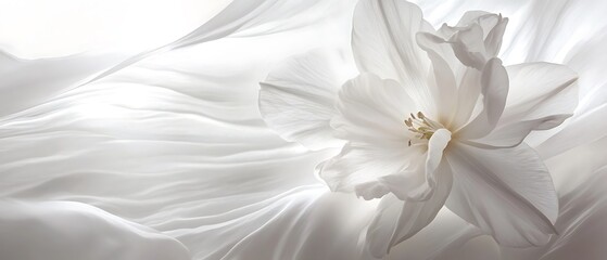 Obraz premium White Narcissus flower in dramatic soft light