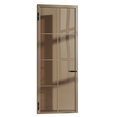 A door with a handle and a window