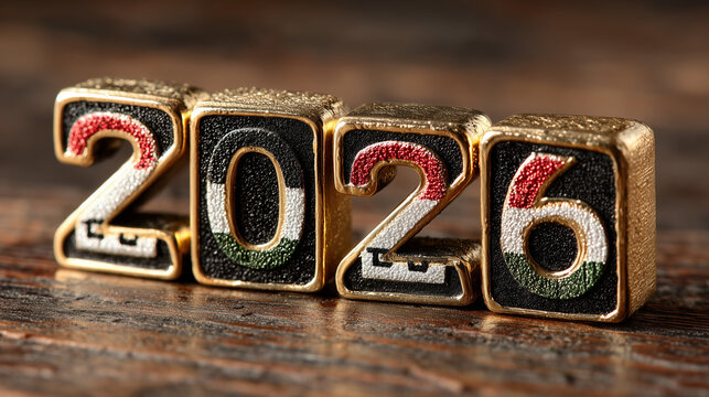 Futuristic glowing “2026” text animation symbolizing New Year celebration, progress, and future vision with a sleek dark background and neon lights