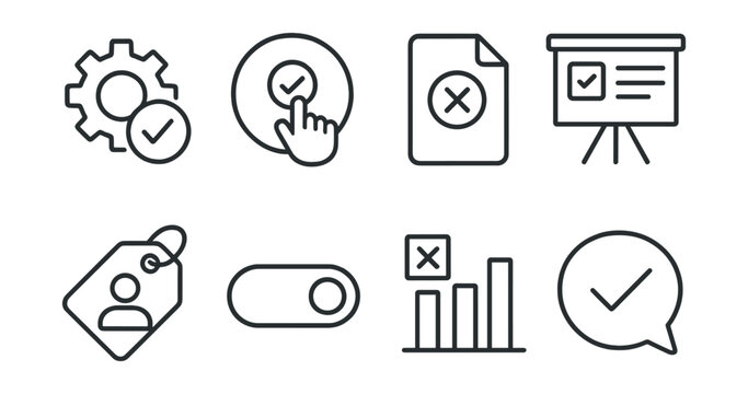 Line style icons of control and consent: custom setting icon, opt-in only badge, revoke permission file, consent by design board, user-first options tag, data toggle symbol, no preselected box chart,