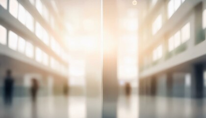 Blurred background with bokeh light in luxury fashion shopping mall with shop