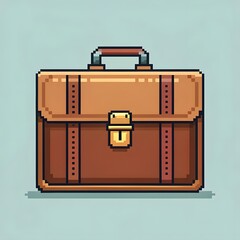 Pixel Art Briefcase Icon