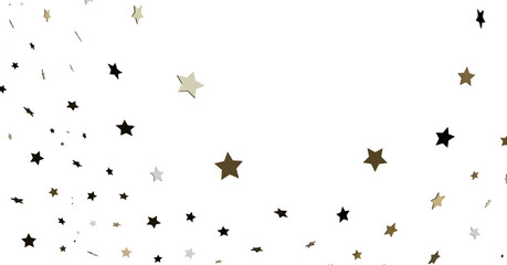 Scattered Stars on White Background
