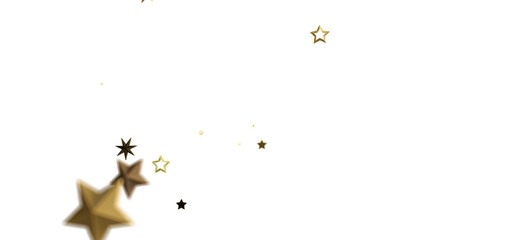 Sparkling gold stars on white. Perfect for festive backgrounds, cards, and celebrations.