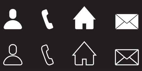 phone icon set, Telephone call sign, Contact us, Vector illustration.