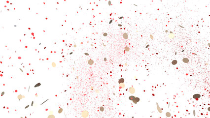 Fototapeta premium Red Pink Gold Confetti Celebration Background