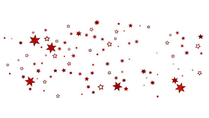 Fototapeta premium Red Starry Scatter on White